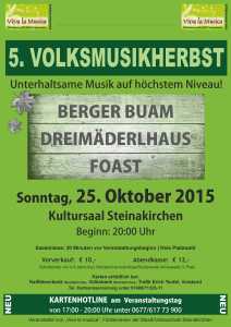 Plakat 5. Volksmusikherbst